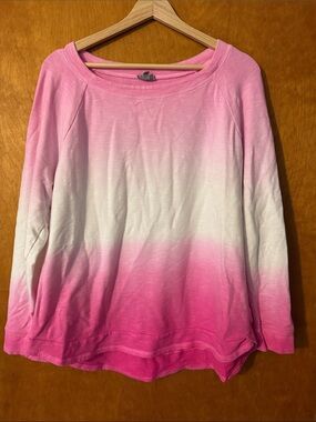 Talbots Pink Ombre Lightweight Sweatshirt